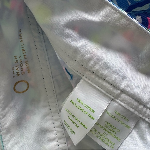 Vibrant Lily Pulitzer Blue and Pink Paisley Shorts - Picture 3 of 4